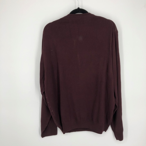Weatherproof Mens Sweater‎ Size XXL Burgundy Wine Fitted Waist Cuffs Pullover - Picture 9 of 13